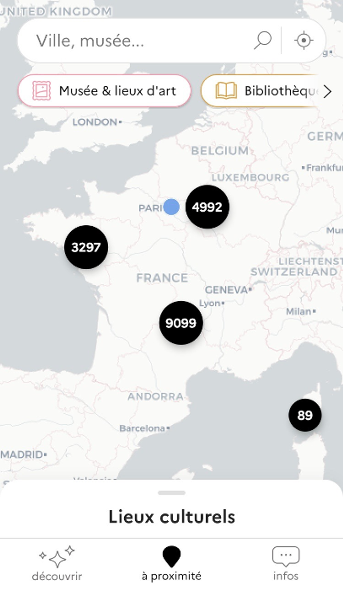Capture d’écran de l’application #Culturecheznous. © D.R.