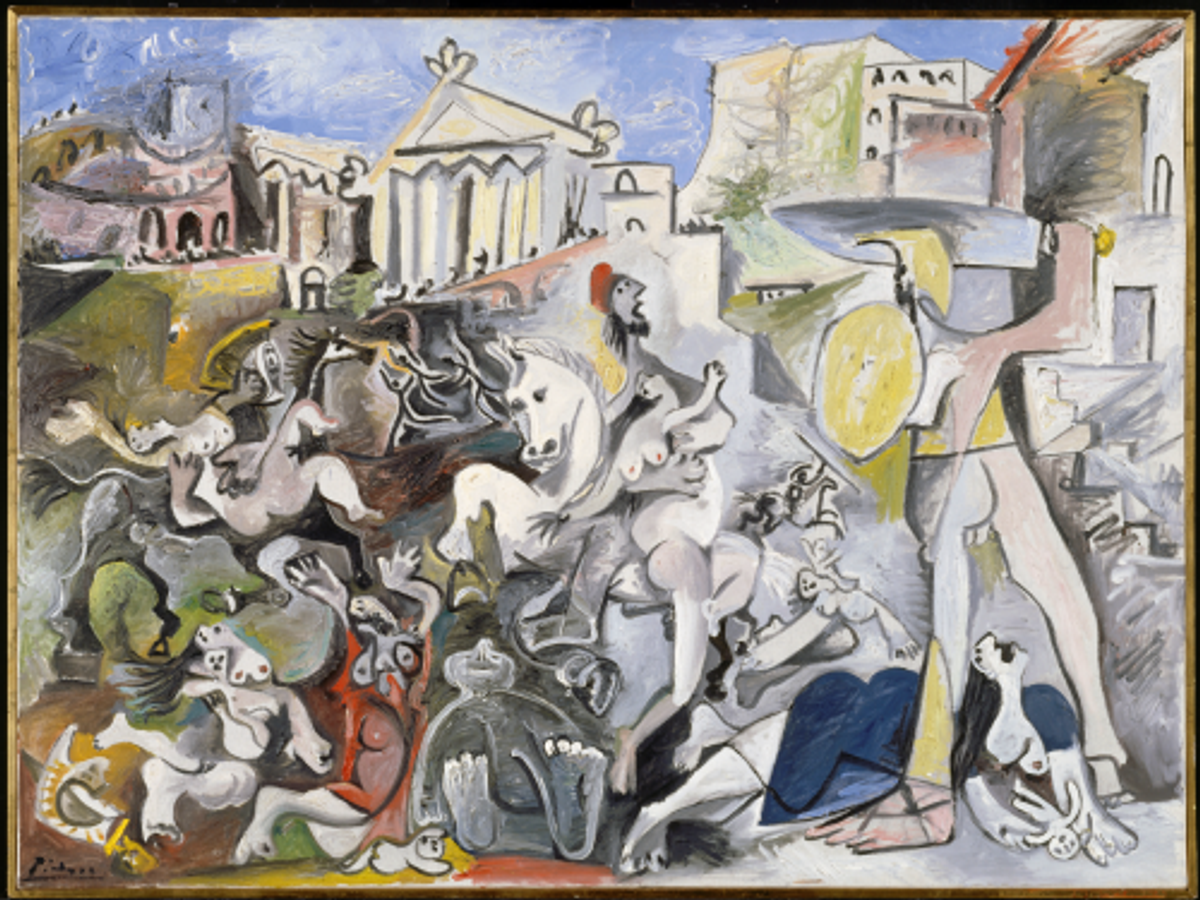 Pablo Picasso, L’Enlèvement des Sabines, 1962, huile sur toile, Centre Pompidou, Paris. © Succession Picasso et Centre Pompidou, MNAM-CCI, Dist. GrandPalaisRmn/Christian Bahier/Philippe Migeat