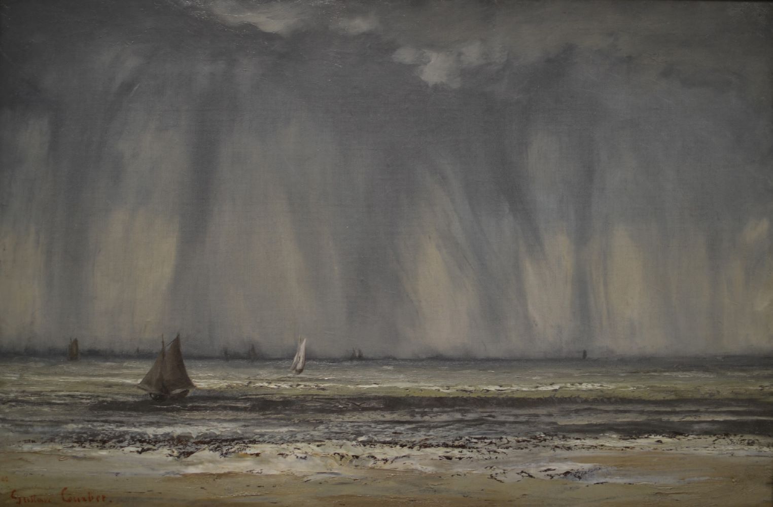 Gustave Courbet, Marine (La Trombe), 1866, huile sur toile marouflée sur carton, Philadelphia Museum of Art. Courtesy du Philadelphia Museum of Art