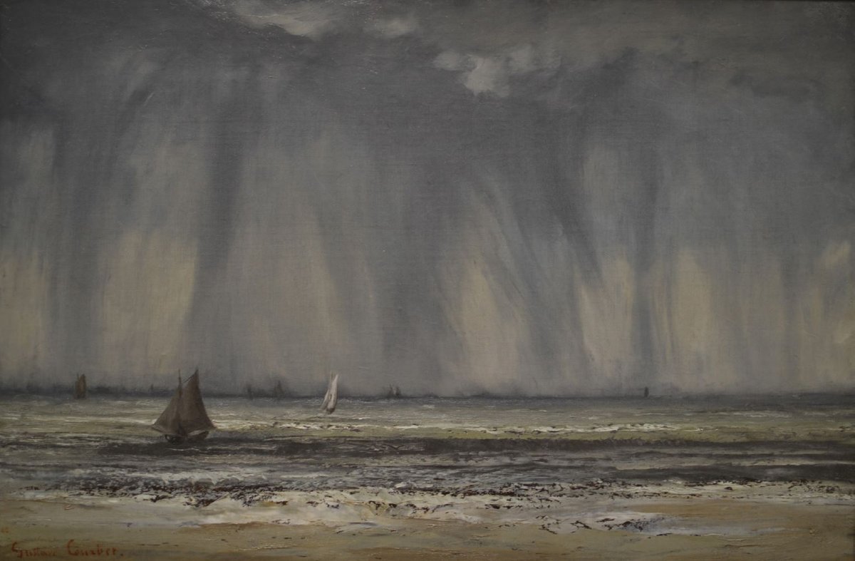 Gustave Courbet, Marine (La Trombe), 1866, huile sur toile marouflée sur carton, Philadelphia Museum of Art. Courtesy du Philadelphia Museum of Art