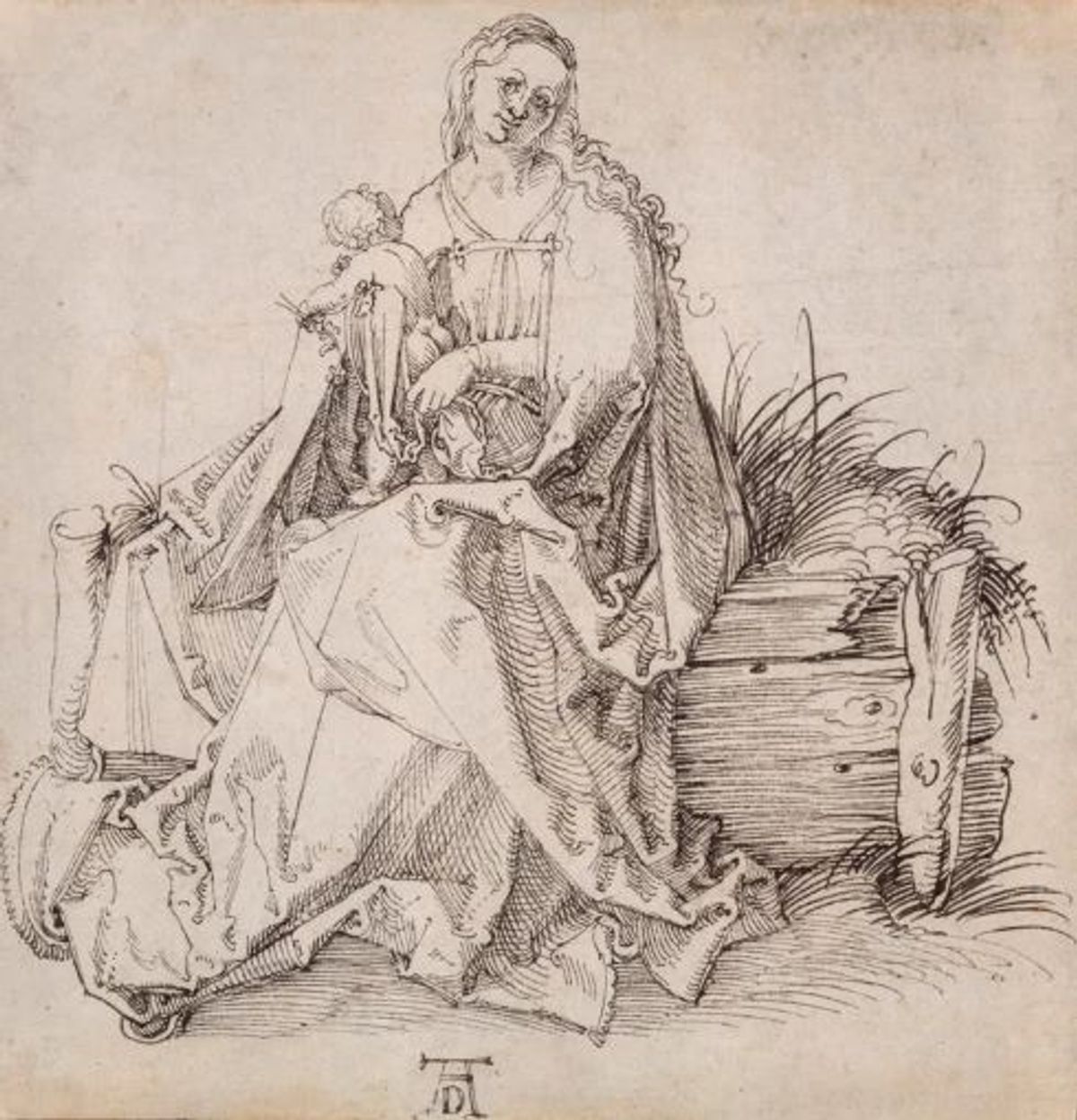 Albrecht Dürer, Vierge à l’Enfant sur un banc herbeux. Courtesy Agnews
