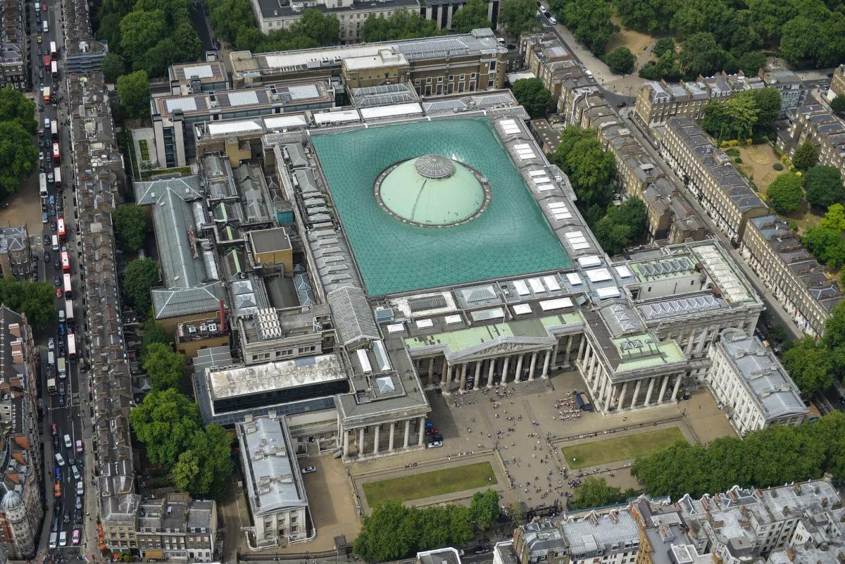 Vue aérienne du British Museum. © The Trustees of the British Museum