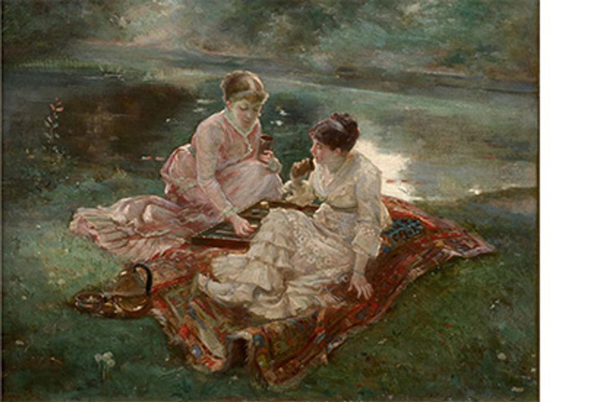 Marie Bracquemond, Les joueuses de jacquet. Courtesy Artcurial