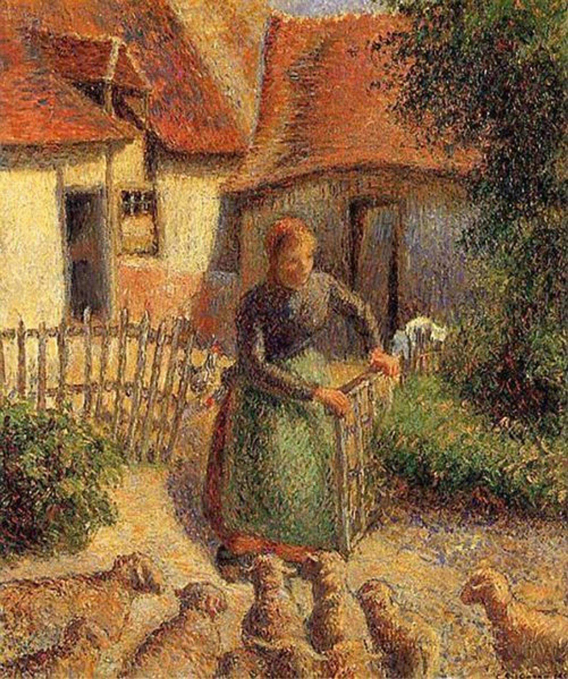 Camille Pissarro, La Bergère rentrant des moutons, 1886, huile sur toile, 46×38 cm. © D.R.