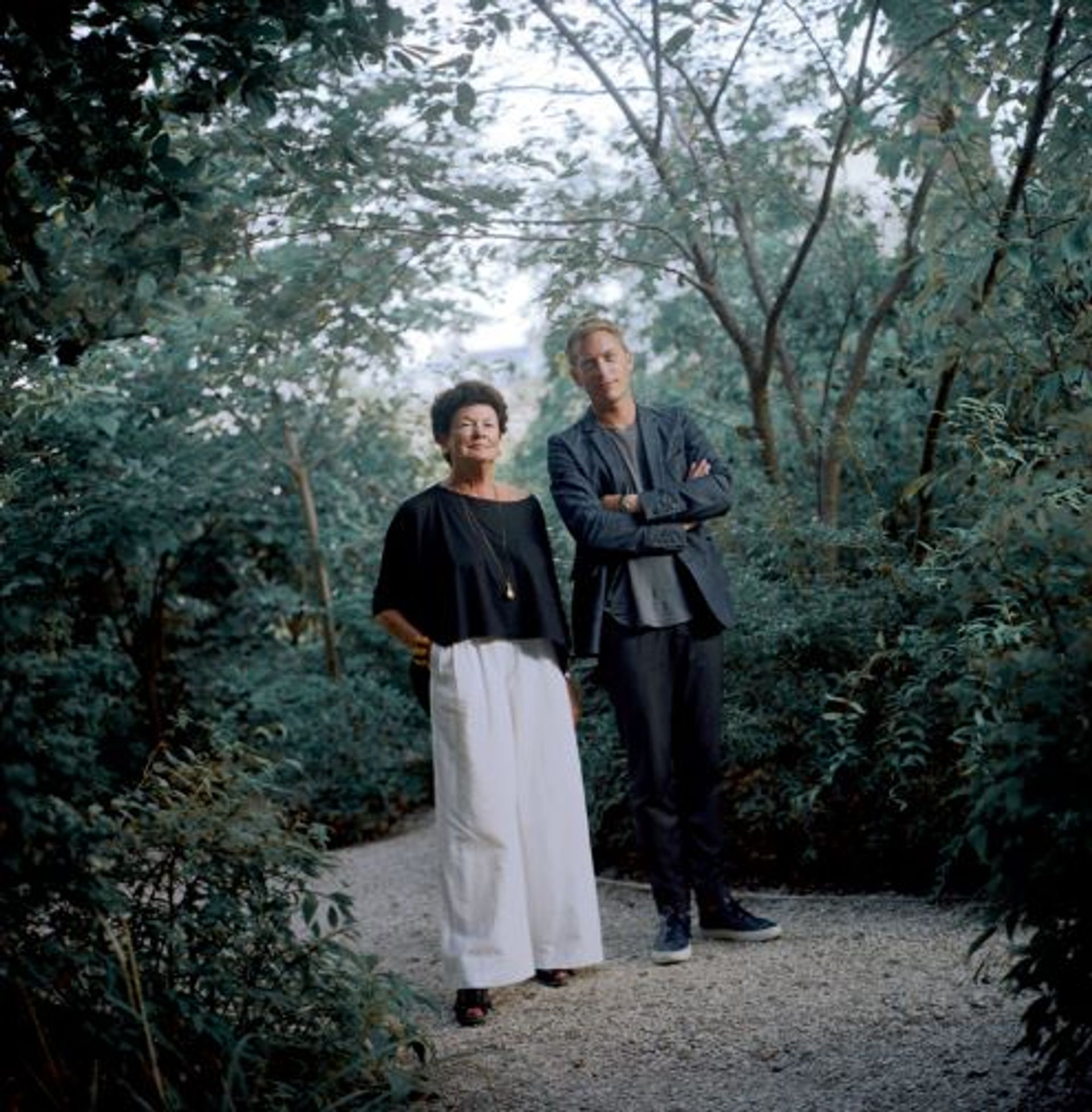 Chantal Crousel et Niklas Svennung photographiés par Jean-Luc Moulène. © Jean-Luc Moulène / ADAGP, Paris, 2021