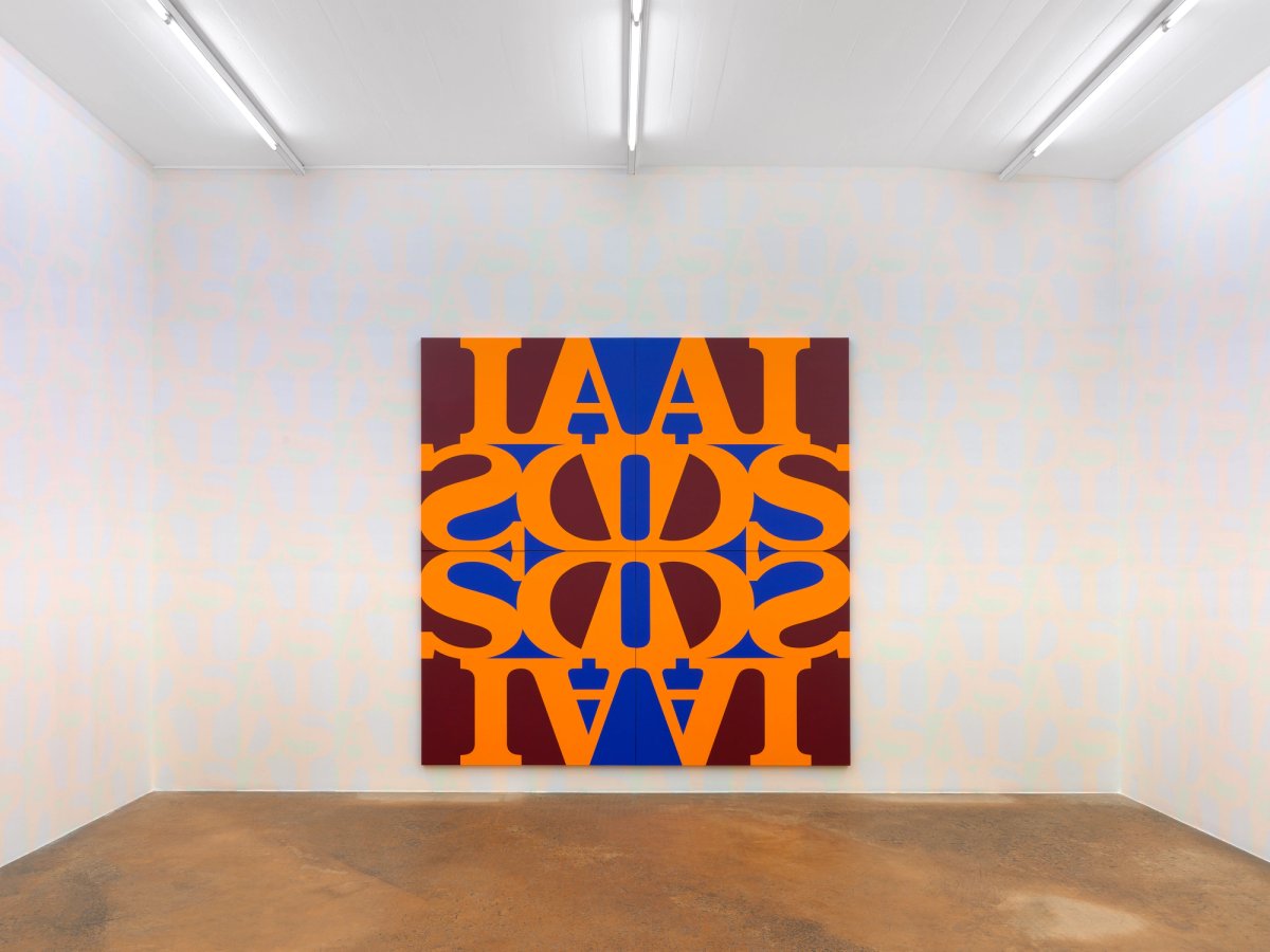 General Idea, Great AIDS (Cadmium Orange Light), 1990-2018. Courtesy MAI 36 Galerie, Zurich. Photo : Annik Wetter
