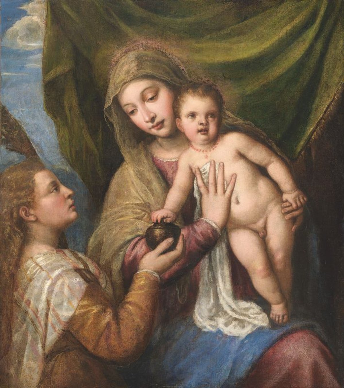 Le Titien, Vierge à l’Enfant avec sainte Marie-Madeleine, 1555-1560, huile sur toile.
© Courtesy de Trinity Fine Art Ltd