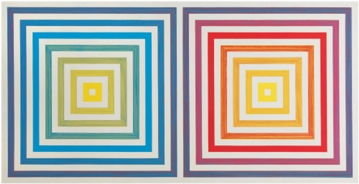 François Morellet, Du jaune au violet, 1956, huile sur toile, musée national d’Art moderne, Centre Pompidou, Paris. © Georges Meguerditchian – Centre Pompidou, MNAM-CCI/dist. RMN-GP
