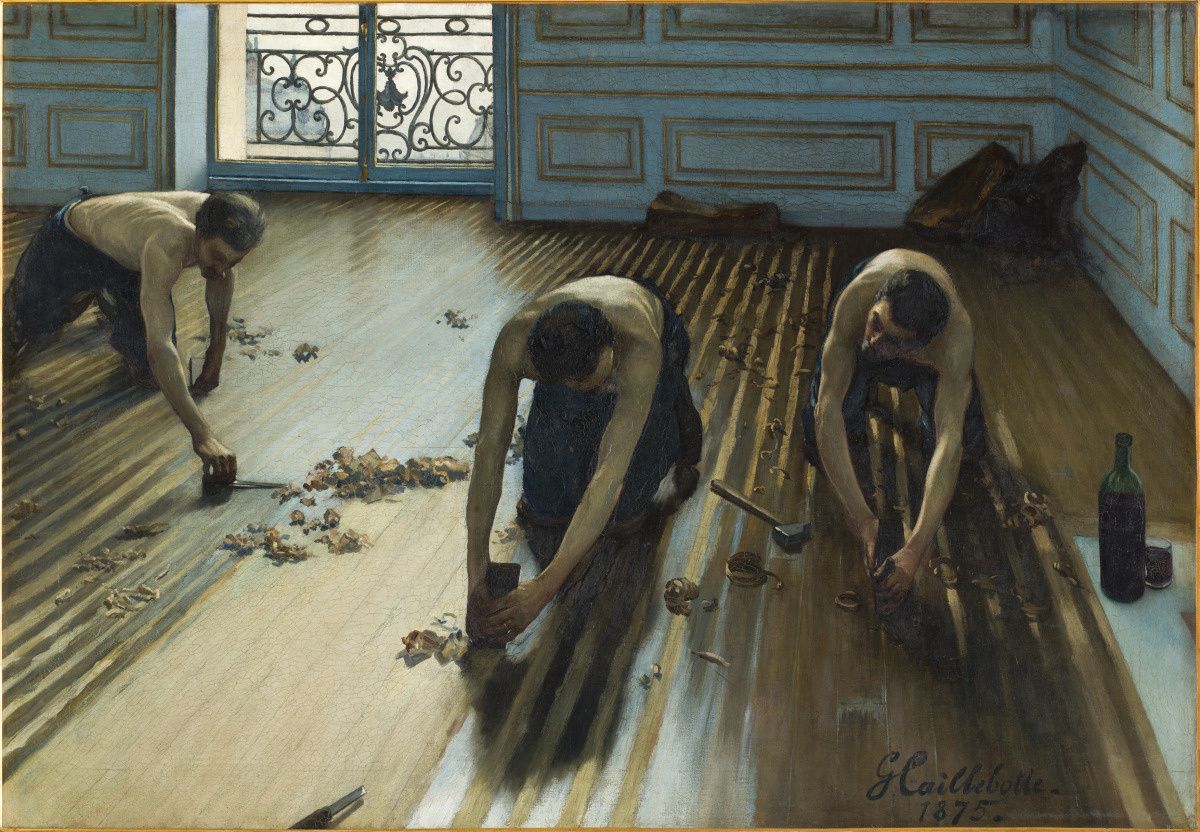 Gustave Caillebotte, Raboteurs de parquets, 1875, huile sur toile, musée
d’Orsay, Paris.
© Musée d’Orsay, dist. RMN-Grand Palais/ Patrice Schmidt
