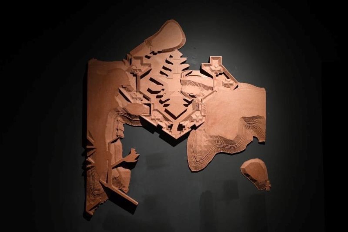 Remen Chopra, Imaginary Landscapes, Shimla, Rawalpindi, 2020, bois recyclé. Courtesy The Gujral Foundation