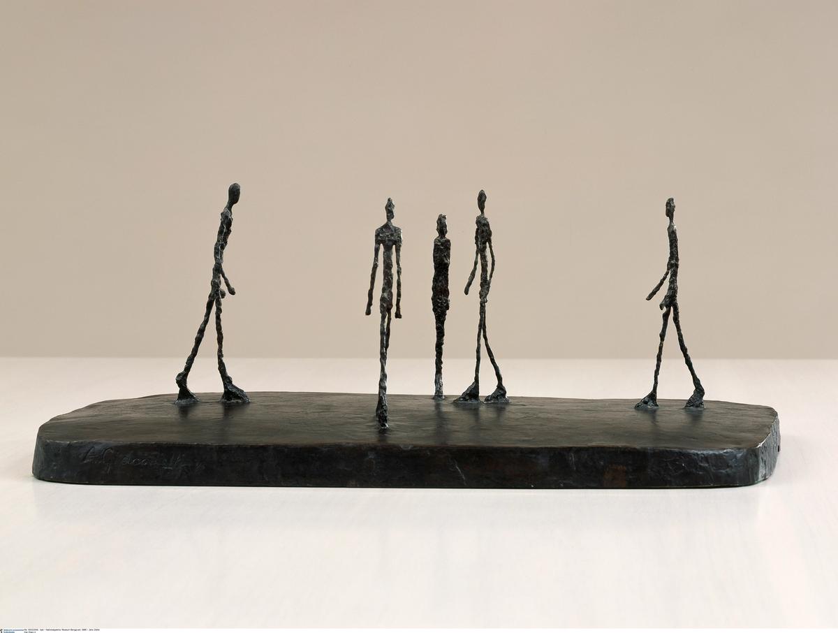 Alberto Giacometti, La Place II, 1948-1949, bronze, Museum Berggruen, Berlin.
© Succession Alberto Giacometti. Courtesy de
la Bpk/Nationalgalerie, des SMB et du Museum
Berggruen. Photo Jens Ziehe