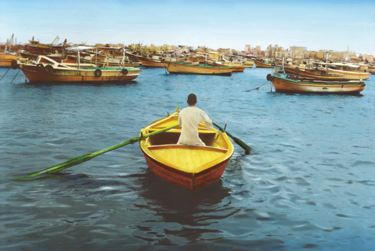 Youssef Nabil, Say Goodbye, Self-Portrait, Alexandria 2009, 2009, tirage gélatino-argentique coloré à la main. Courtesy de l’artiste et de la galerie Nathalie Obadia, Paris/Bruxelles