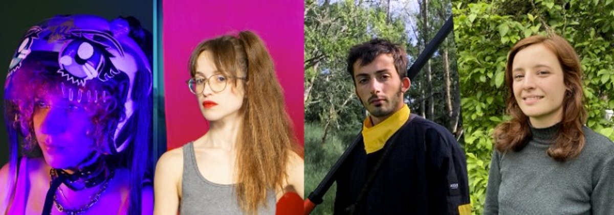 De gauche à droite : Claire Guetta. © Claire Guetta ; Charlotte Vitaioli. © Margot Montigny ; Louis Guillaume. © Louis Guillaume ; Céline Le Guillou. Photo : D.R.