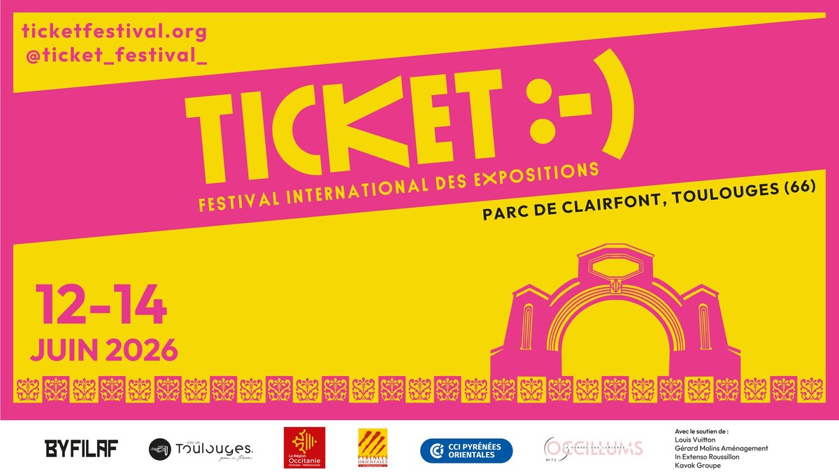 Affiche de « TICKET :-) » – Festival international des expositions. D.R.