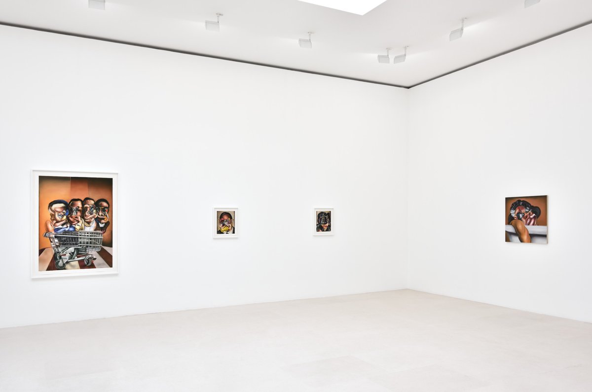 Vue de l’exposition de Nathaniel Mary Quinn « The Forging Years », chez Gagosian à Paris. © Nathaniel Mary Quinn. Photo : Rebecca Fanuele. Courtesy Gagosian