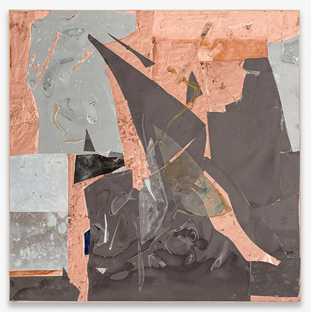 Rudolf Polanszky, Reconstructions/Choros/Ecliptics, 2020, feuille de cuivre, aluminium, carton, résine, silicone, verre acrylique, film miroir, acrylique monté sur bois, cadre d’artiste. © Rudolf Polanszky. Photo Jorit Aust