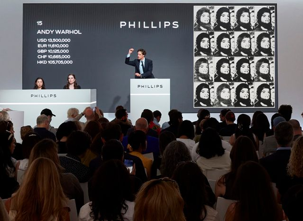 Les ventes de New York chez Phillips ont connu des résultats élevés, notamment pour Andy Warhol. Courtesy Phillips