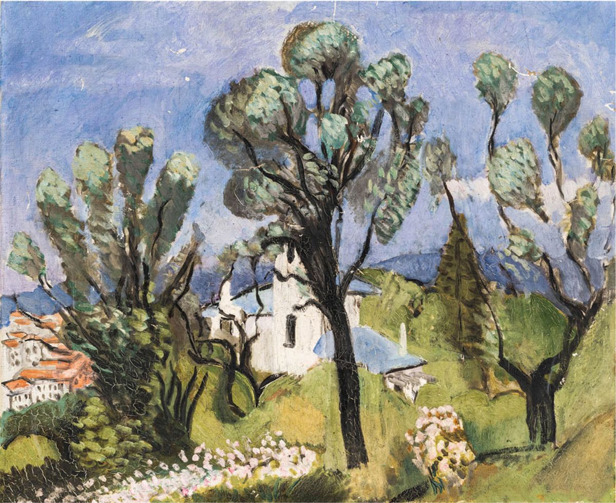 Henri Matisse, La Villa bleue à Nice, 1918, huile sur toile. Est. 150000-200000 euros © Millon