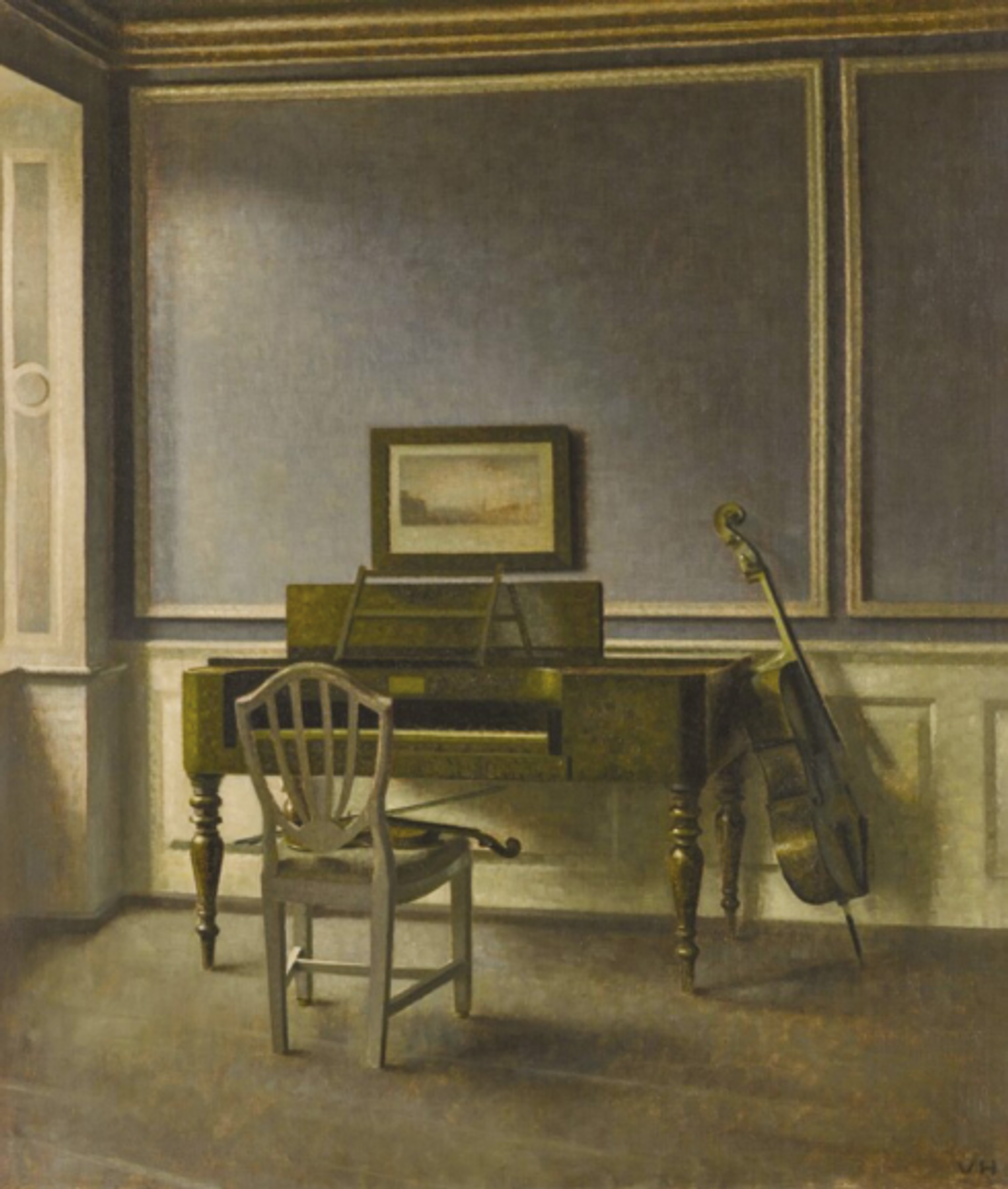 Vilhelm Hammershøi, Interior. The Music Room, Strandgade 30, 1907, huile sur toile, est. 2,7-4,5 millions d’euros. © Sotheby’s