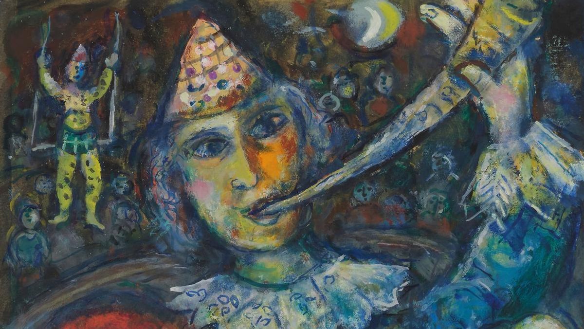 Marc Chagall, Au Cirque, huile sur toile, 1959-1968. Courtesy Gros et
Delettrez