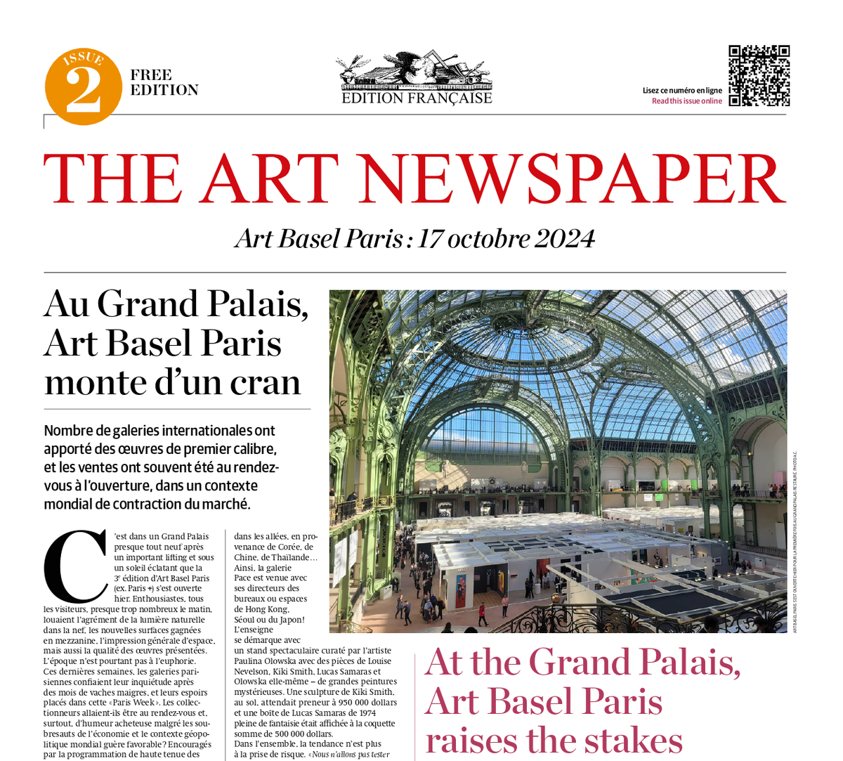 Art Basel Paris, Daily paper #2