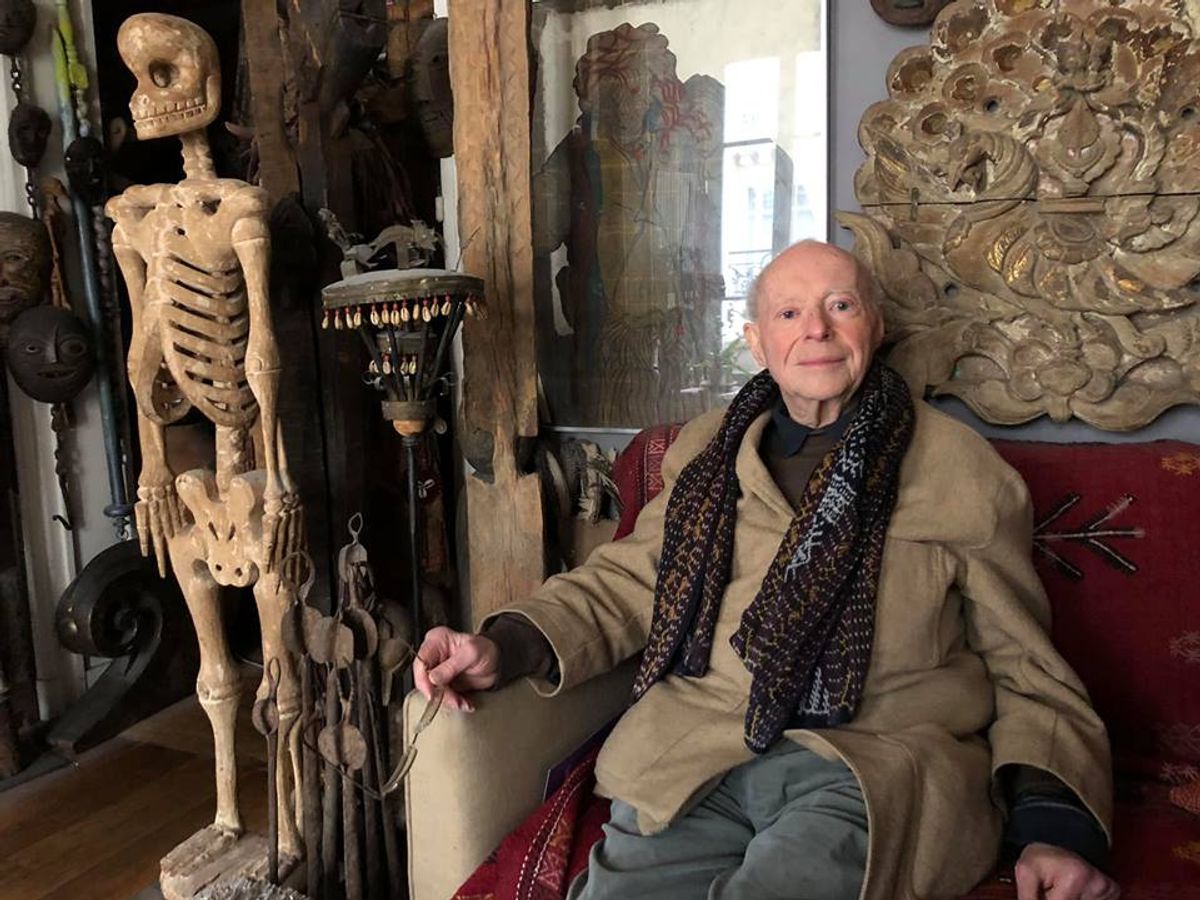 Gilbert Lascault à son domicile parisien. D.R.