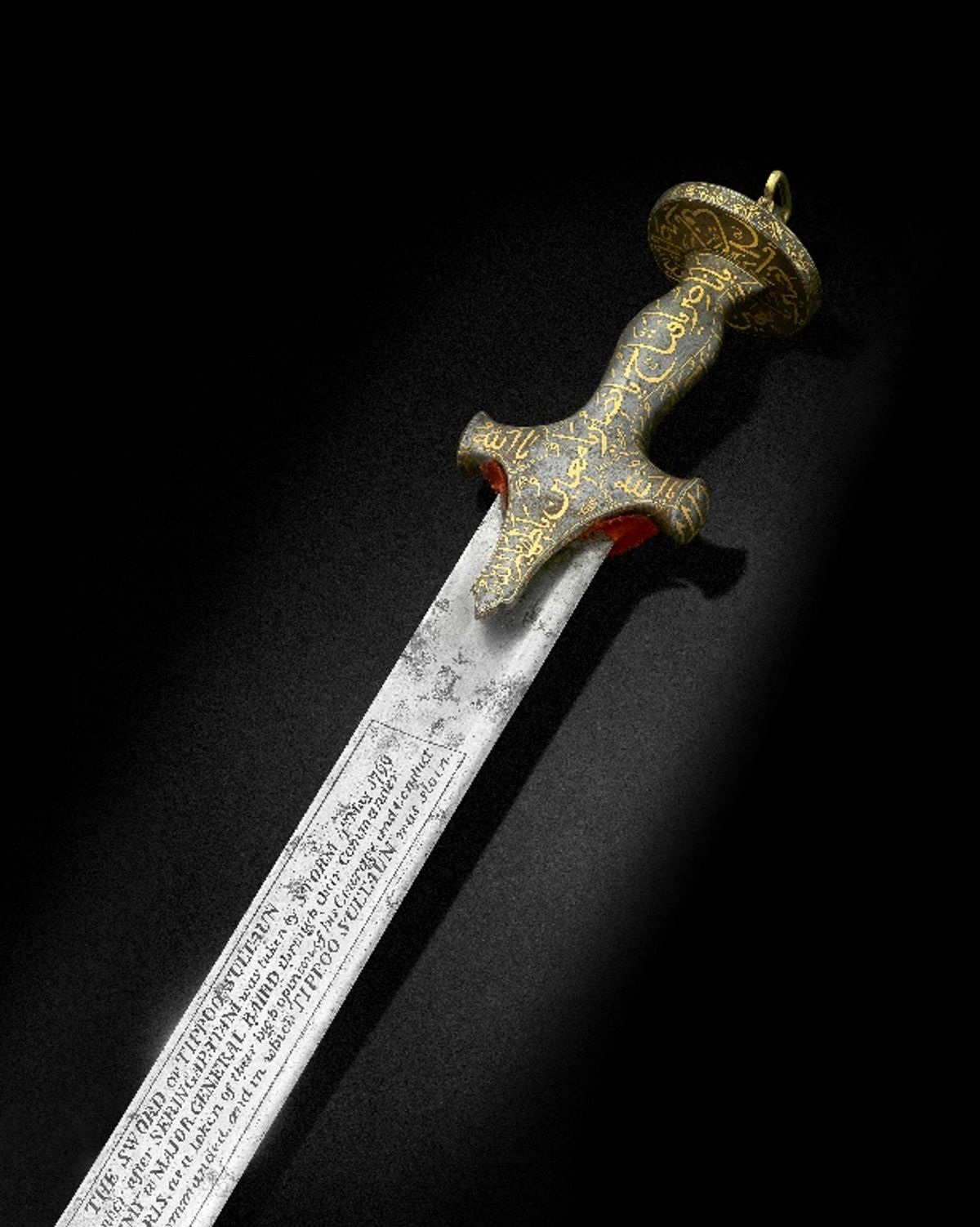 L’épée de Tipû Sultân, vendue 14 millions de livres sterling chez Bonhams le 23 mai 2023. Courtesy Bonhams