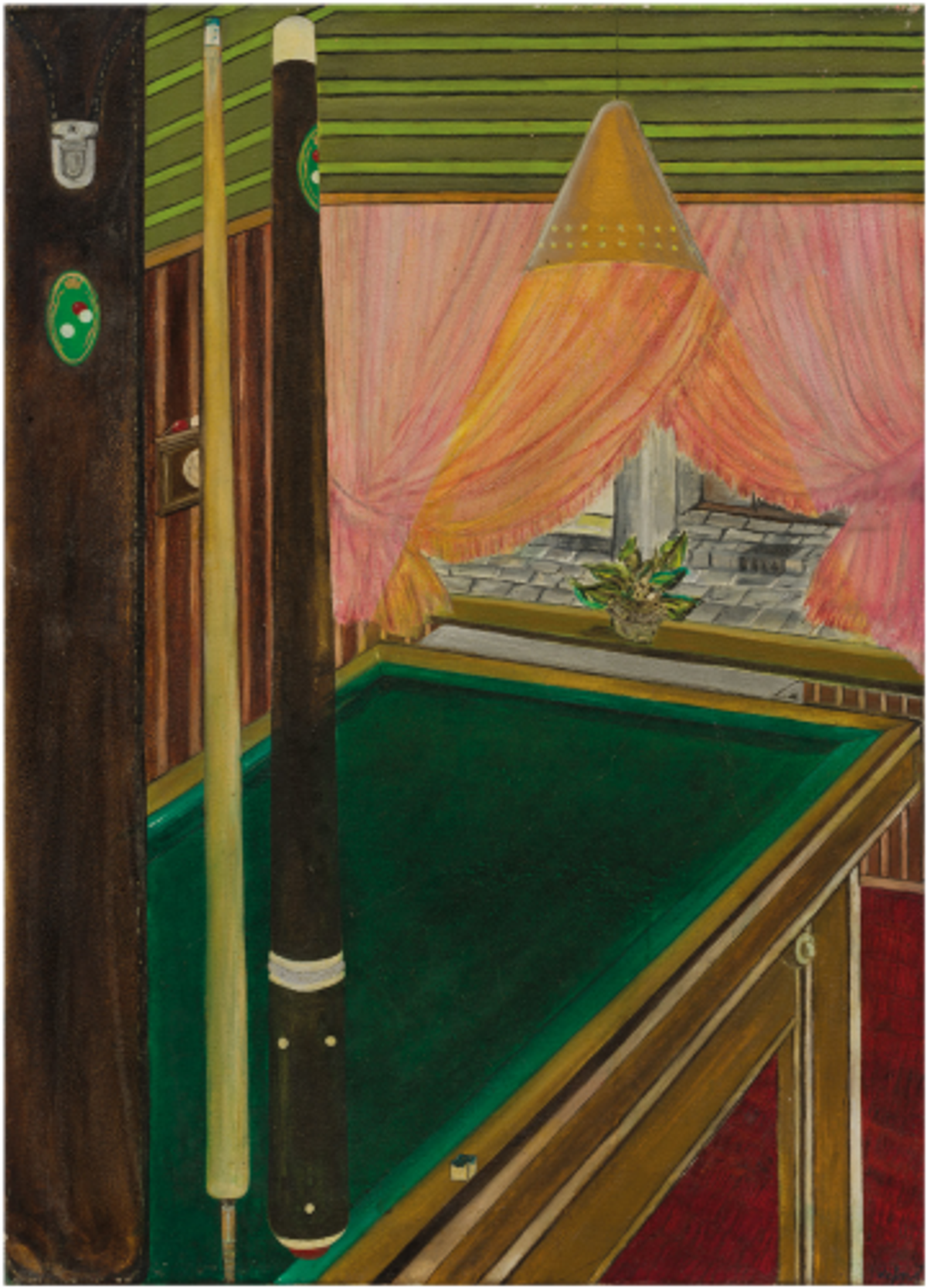 Jacqueline de Jong, Portrait d’une queue dans sa foudrale, 1976, huile sur toile.
Courtesy de l’artiste et galerie Allen