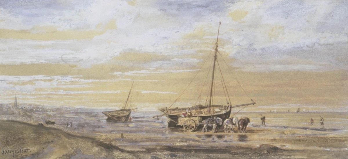 Jules-Jacques Veyrassat, Marée basse à Grandcamp, XIXe siècle. © Réunion des musées nationaux Grand Palais, Musée d’Orsay. © Musée du Louvre, département des Arts graphiques. Photo: D.R.