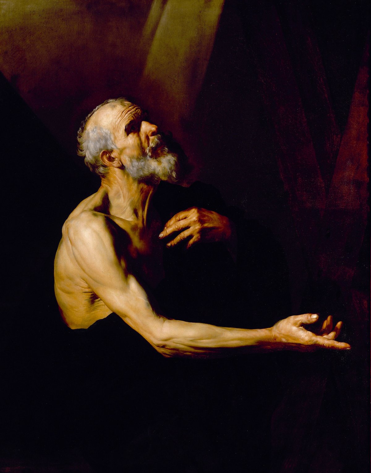 Jusepe de Ribera, Saint-André en prière, 1615-1618, huile sur toile, Naples, Quadreria dei Girolamini.
Photo Scala, Florence