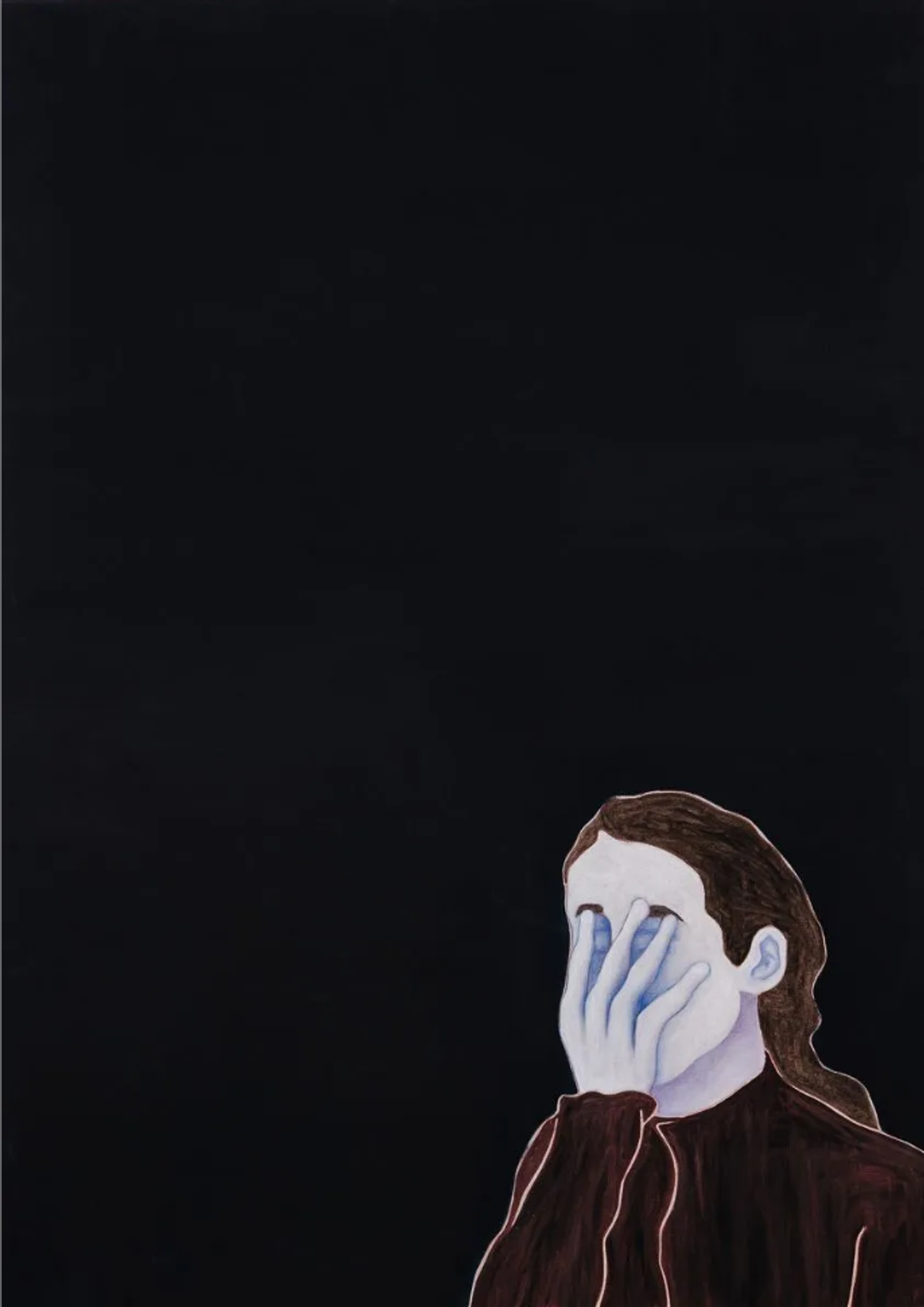 Djamel Tatah, Sans titre, 2018, huile et cire sur toile. Courtesy Hôtel des ventes d’Avignon