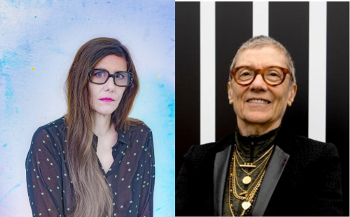 De gauche à droite : Nina Childress et Tania Mouraud. © Philippe Chancel. D.R.