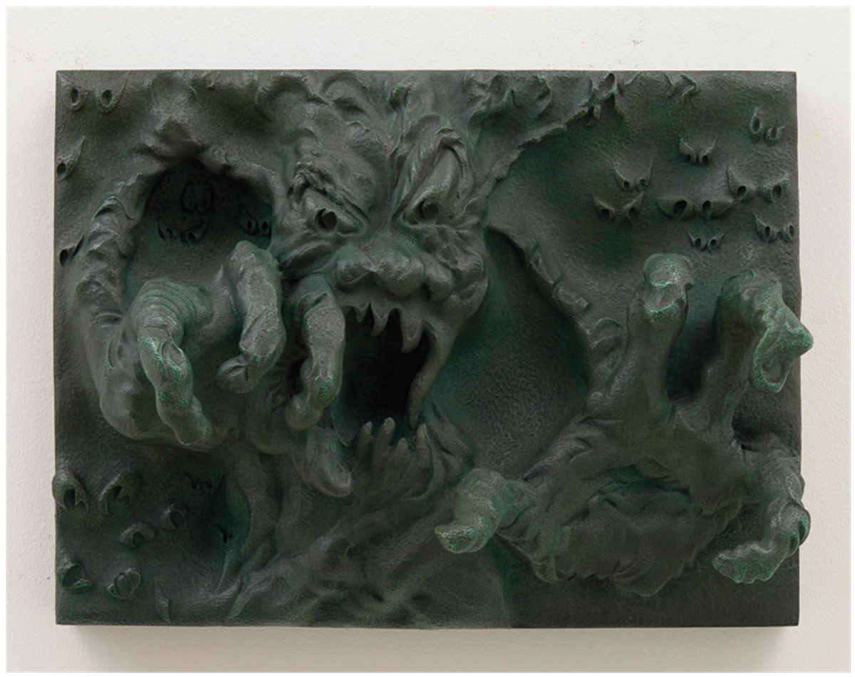 Xavier Robles de Medina, Snow White and the Seven Dwarfs. Directed by David Hand (supervising a team of sequence directors), Walt Disney Productions, 1937, 2023, bronze patiné en relief.
Courtesy de l’artiste et de Catinca Tabacaru Gallery