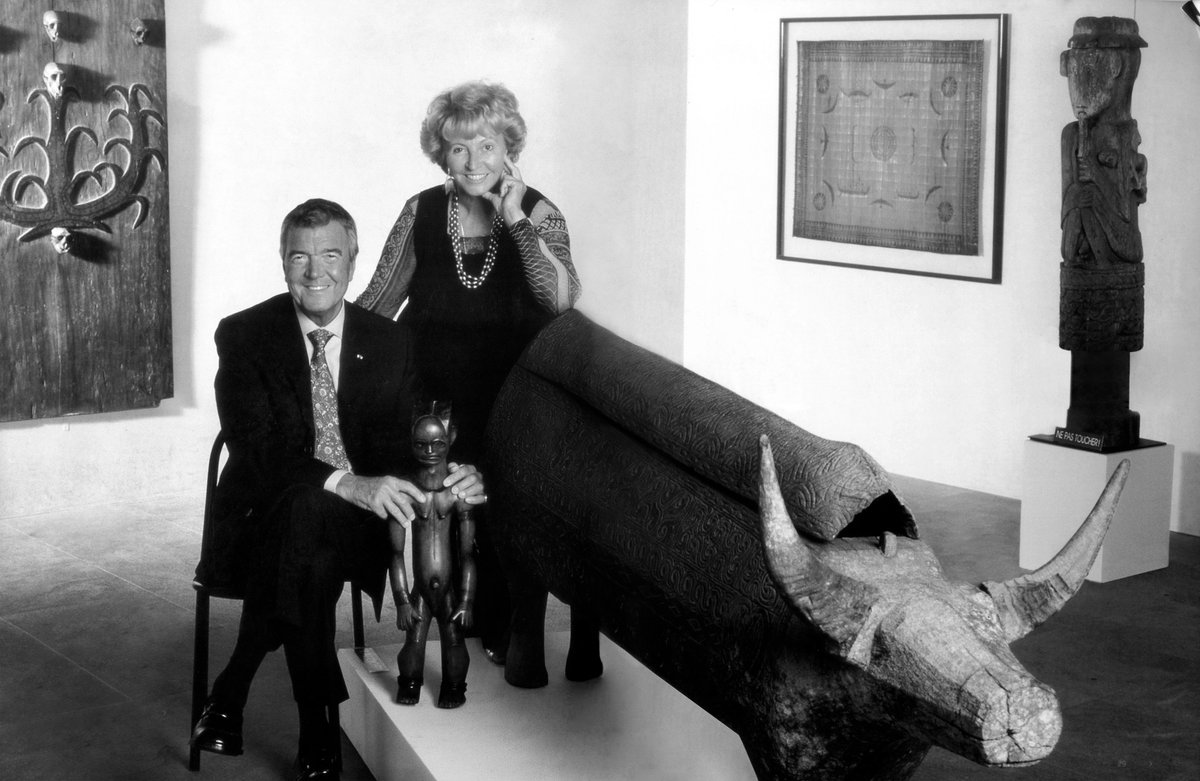 Monique et Jean Paul Barbier-Mueller, Genève, 1998. @ Abm-archives Barbier-Mueller