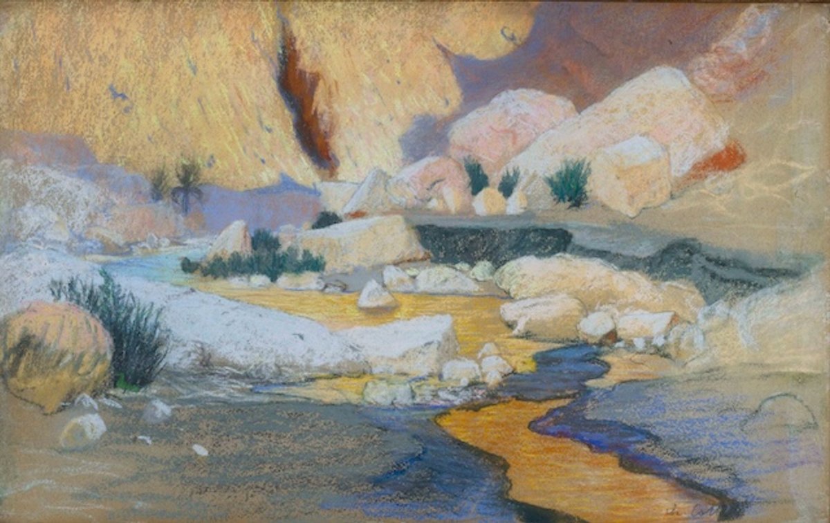 Charles Cottet, Rochers marée-basse Égypte, fin XIXe-début XXe siècle, collection particulière.
© François Doury