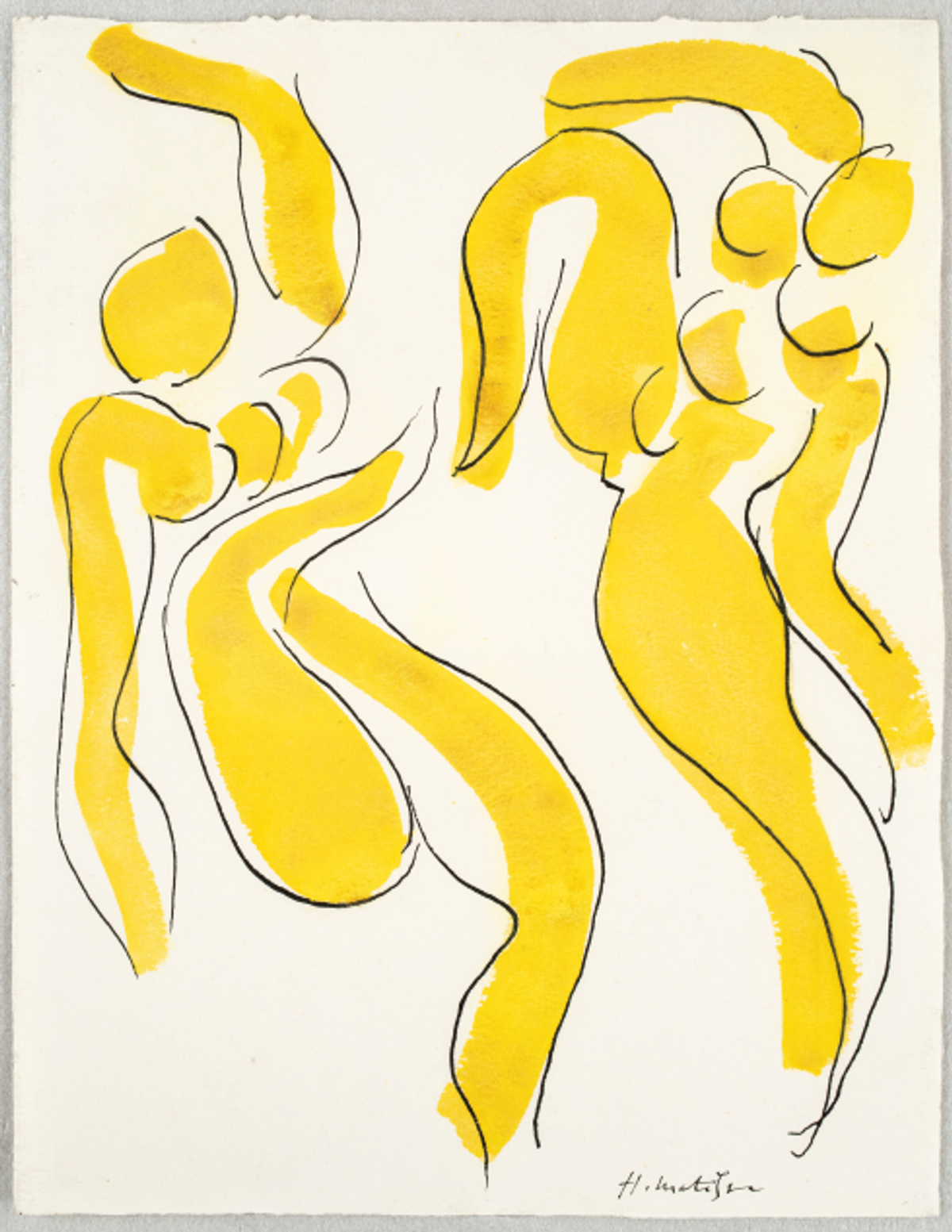 Henri Matisse, Mouvement de danse, 1945, encre de Chine et couleur sur papier, collection particulière. © Succession H. Matisse. Courtesy de Dina Vierny, Paris. Photo Jean-Louis Losi