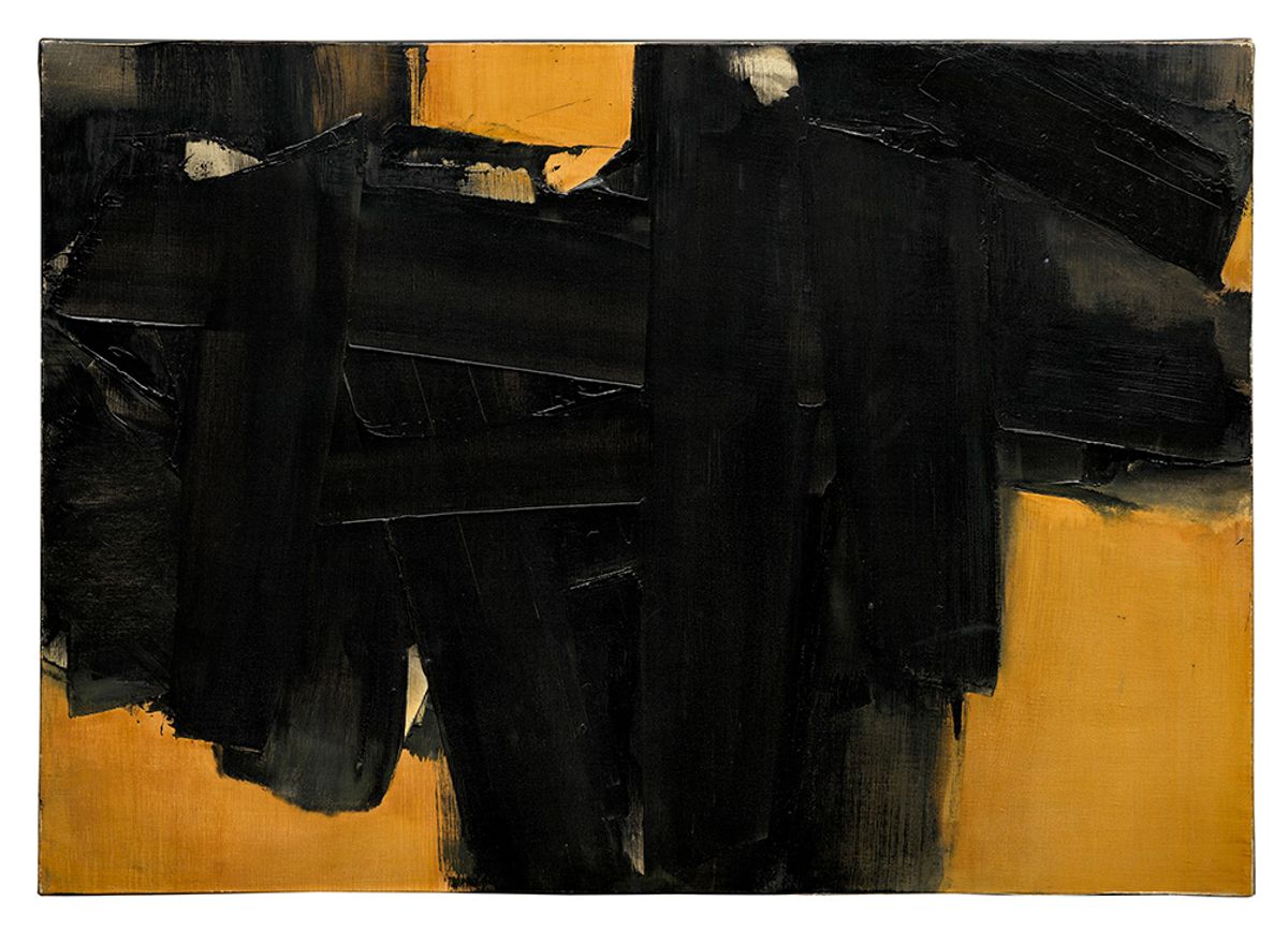 Pierre Soulages, Peinture, 12 janvier 1962, 64,5 x 91 cm. © Christie’s images ltd, 2020