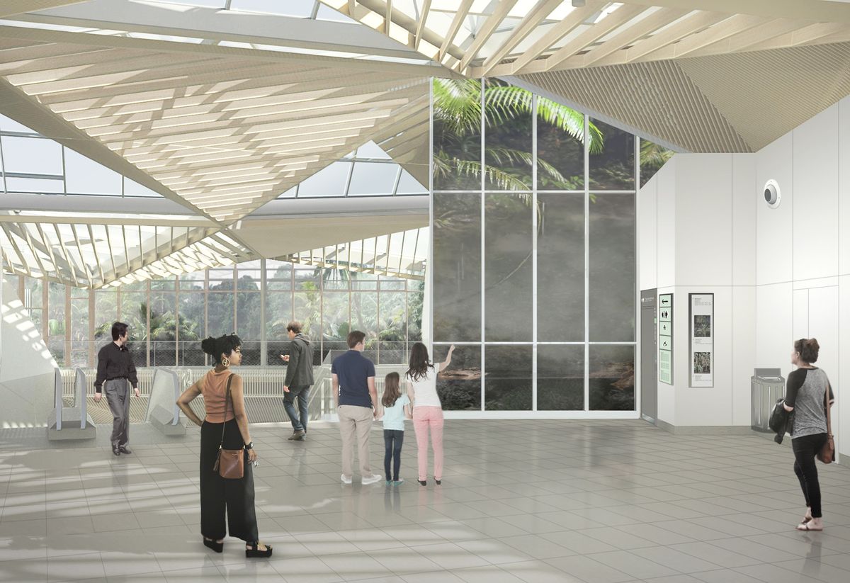 Le projet de l'artiste Noémie Goudal avec les architectes Stéphanie Vincent et Jérôme Berranger pour la gare du Blanc-Mesnil. Grand Paris Express