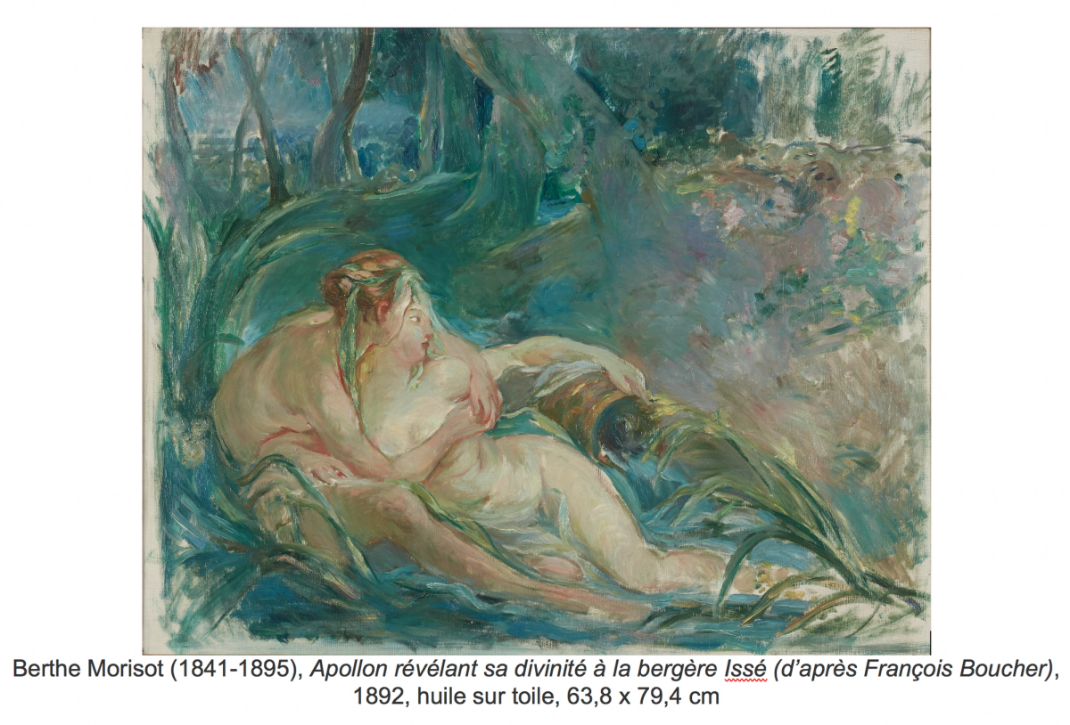 Berthe Morisot, Apollon révélant sa Divinité à la Bergère Issée, d’après François Boucher, 1892. Courtesy musée Marmottan Monet