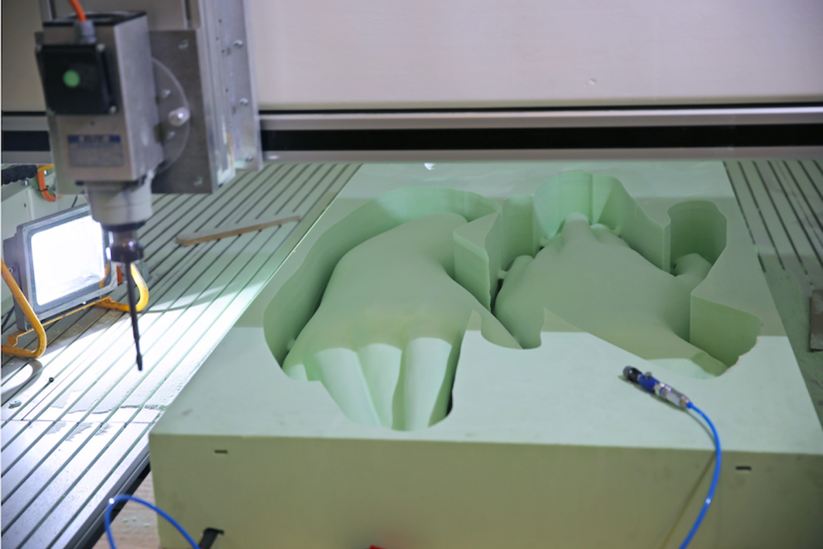 Vue de la production des œuvres de l’exposition « Passer-by », 2019. © Lafayette Anticipations, Paris