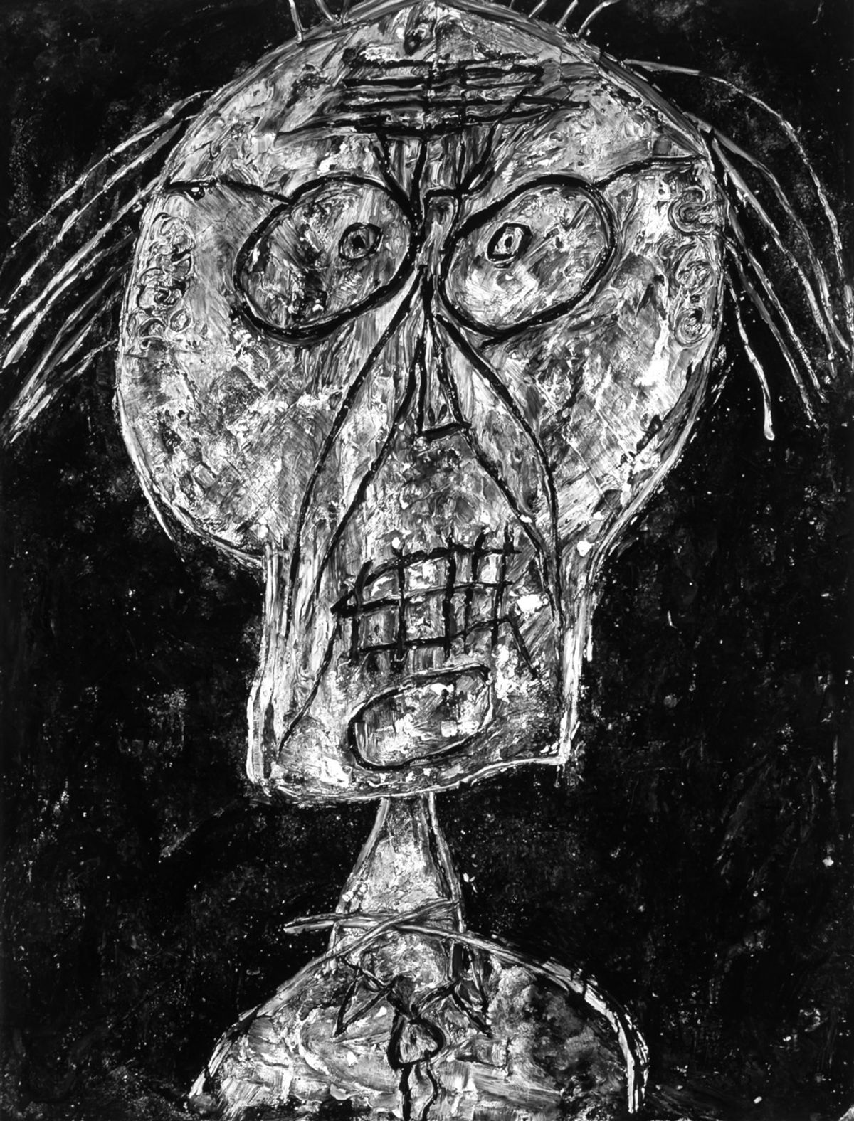 Robert Longo, Untitled (After Dubuffet; Dhôtel nuancé d’abricot, 1947), 2022, fusain sur papier marouflé. Courtesy Thaddaeus Ropac gallery, London · Paris · Salzburg · Seoul. © Robert Longo / Adagp, Paris, 2022. Photo : Robert Longo Studio