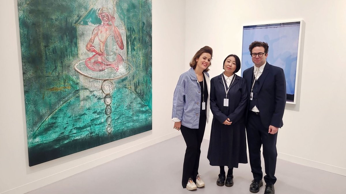 Isabella Ritter, Misako et Jeffrey Ian Rosen sur le stand conjoint. Photo : A.C