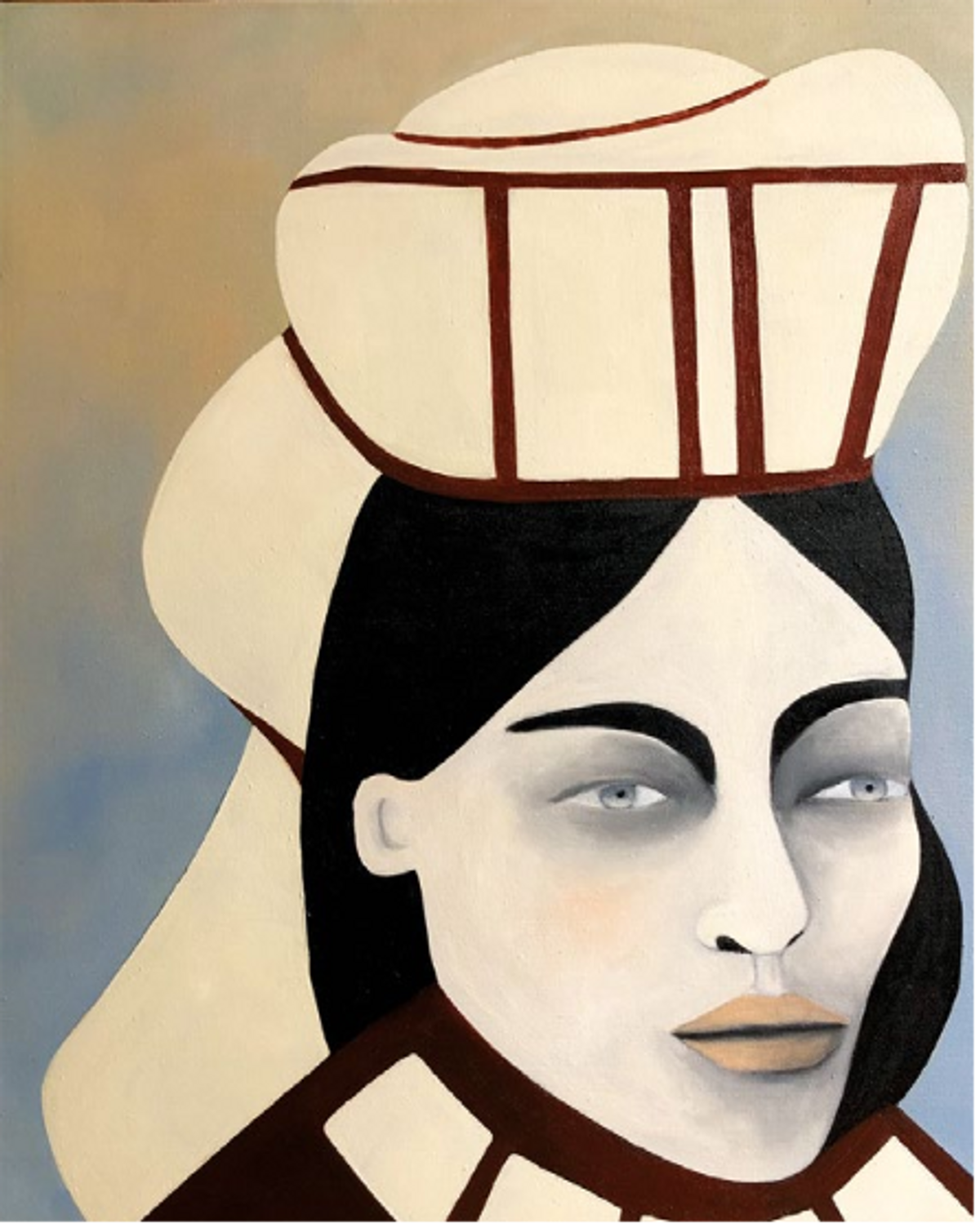 Rebecca Brodskis, Saada, 2021, huile sur lin. Courtesy de l’artiste et By Lara Sedbon × Durazzo Projects