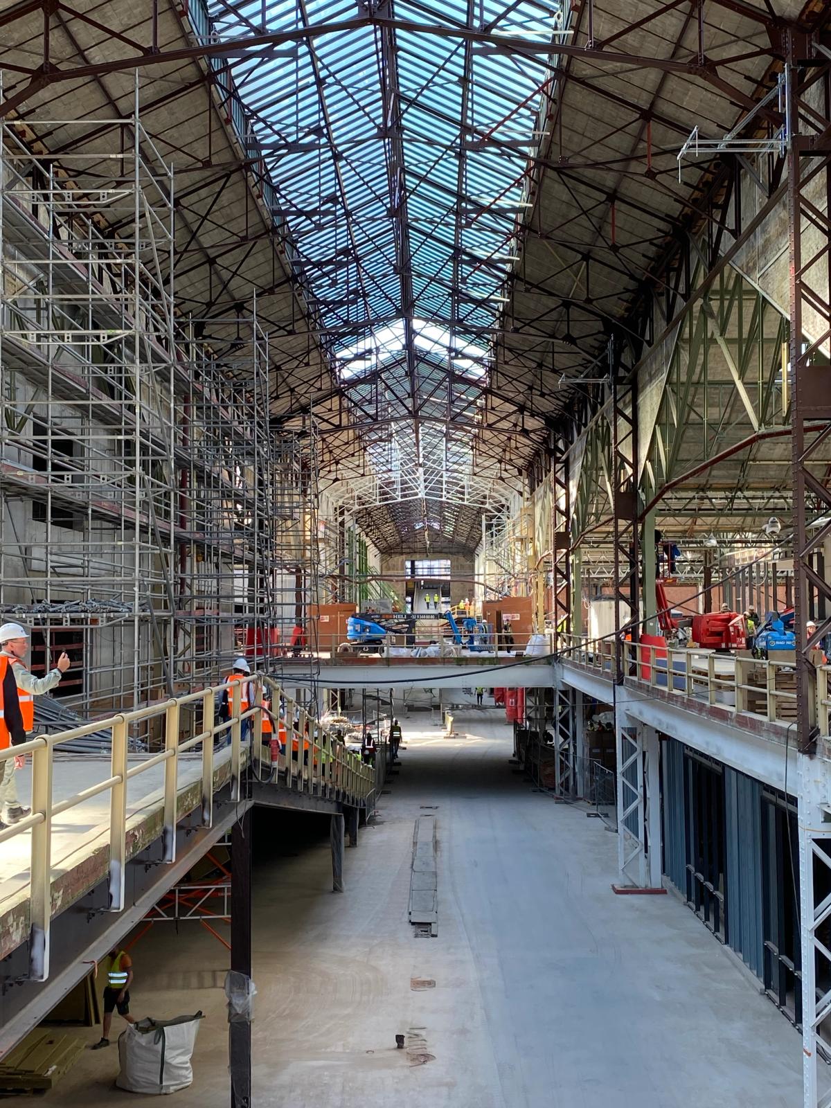 Vue du chantier de la grande nef. Photo B.M.