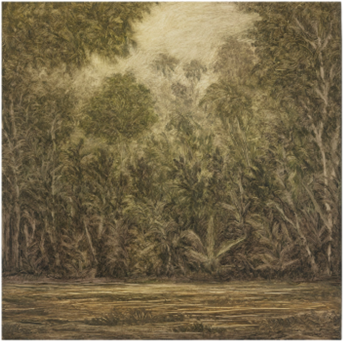 Lucas Arruda, Untitled, série Deserto-Modelo, 2022, huile sur toile.
© Lucas Arruda, courtesy David Zwirner