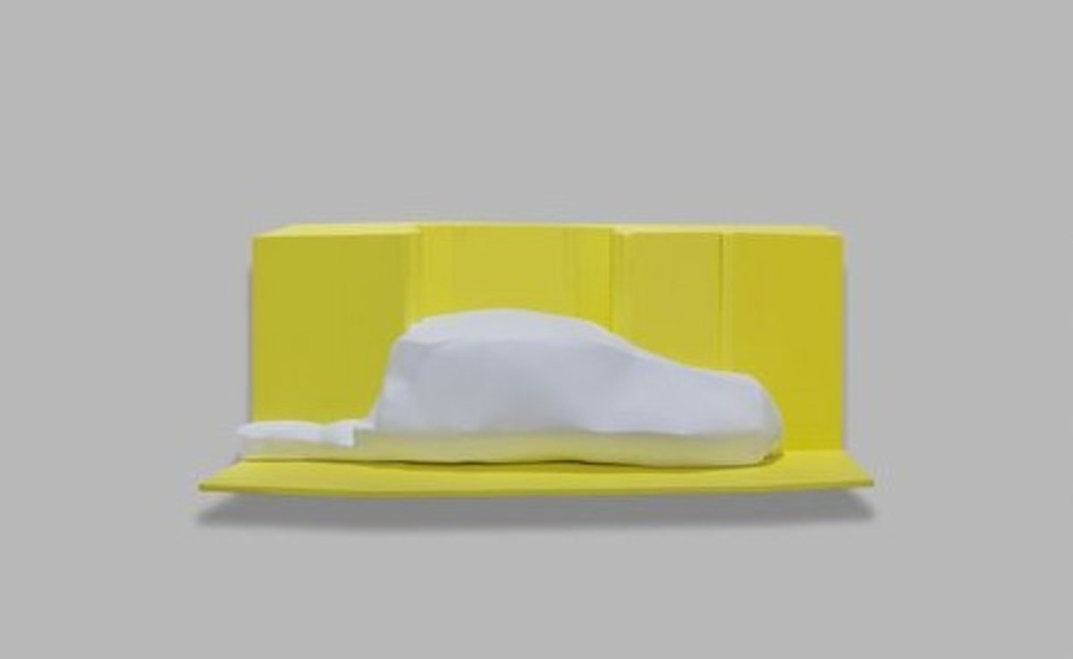 Eva L’Hoest, Fishmesh, 2025, polymère et peinture en aérosol. Courtesy de l’artiste et de la galerie Eric Mouchet.