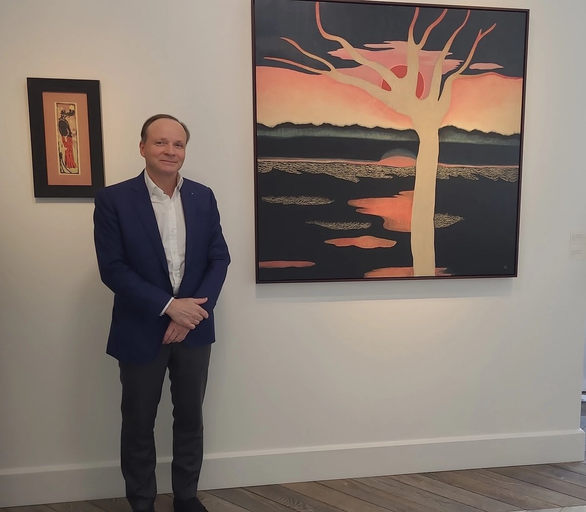 Stéphane Custot dans sa nouvelle galerie parisienne. © Photo A.C