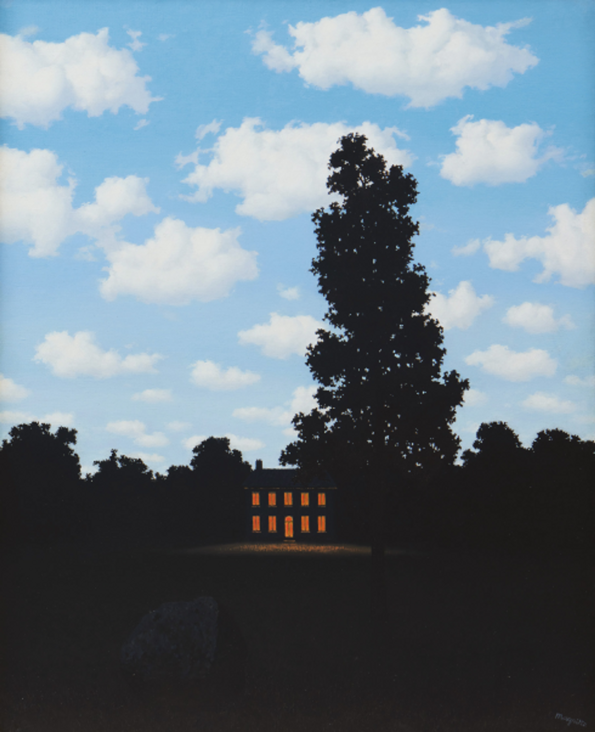René Magritte, L’Empire des lumières, 1951, huile sur toile. © Sotheby’s