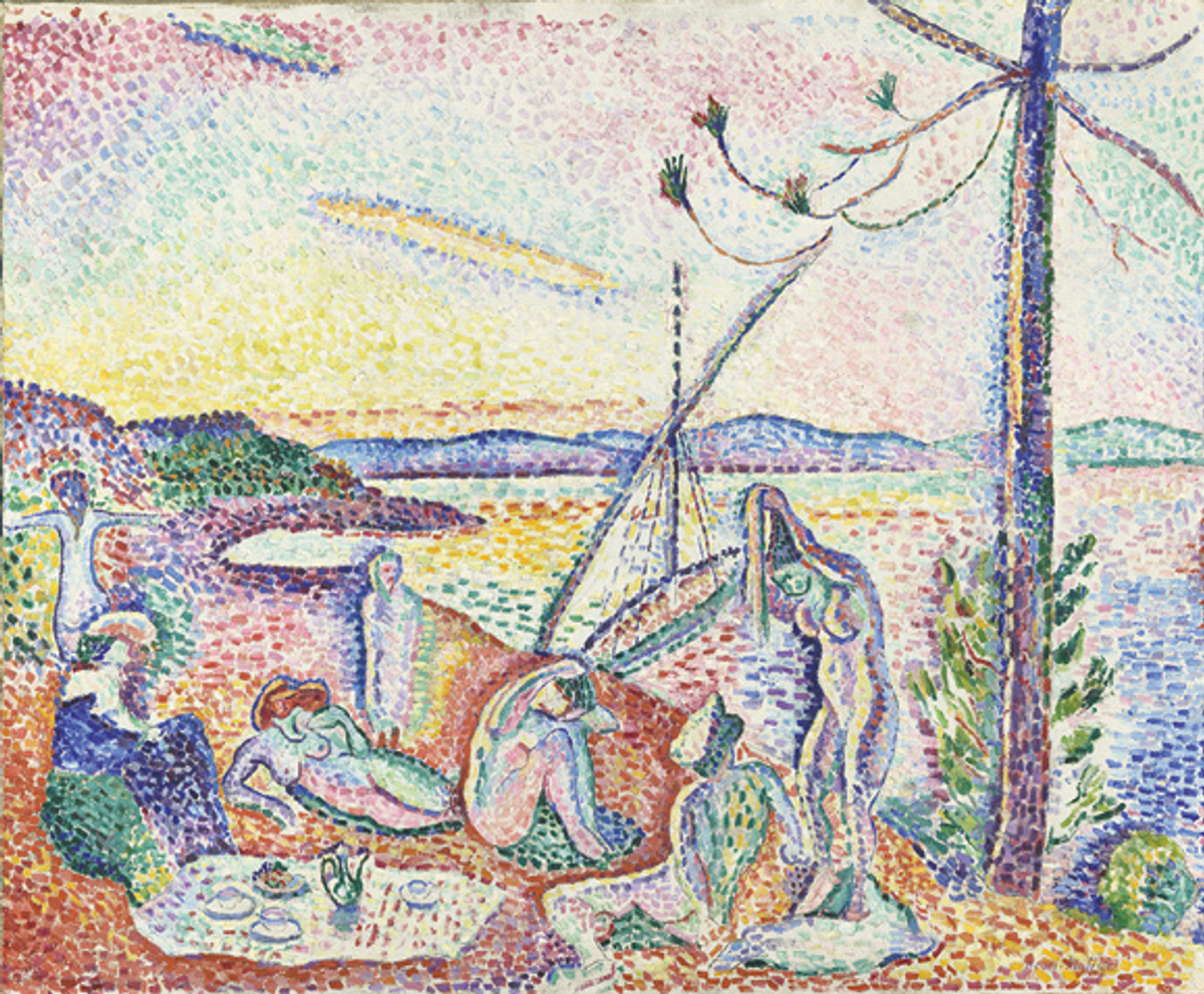 Henri Matisse, Luxe, calme et volupté, 1904, huile sur toile, musée national d’Art moderne – Centre Pompidou, Paris. © Succession H. Matisse. Photo Centre Pompidou, MNAM-CCI/Philippe Migeat/ Dist. RMN-GP