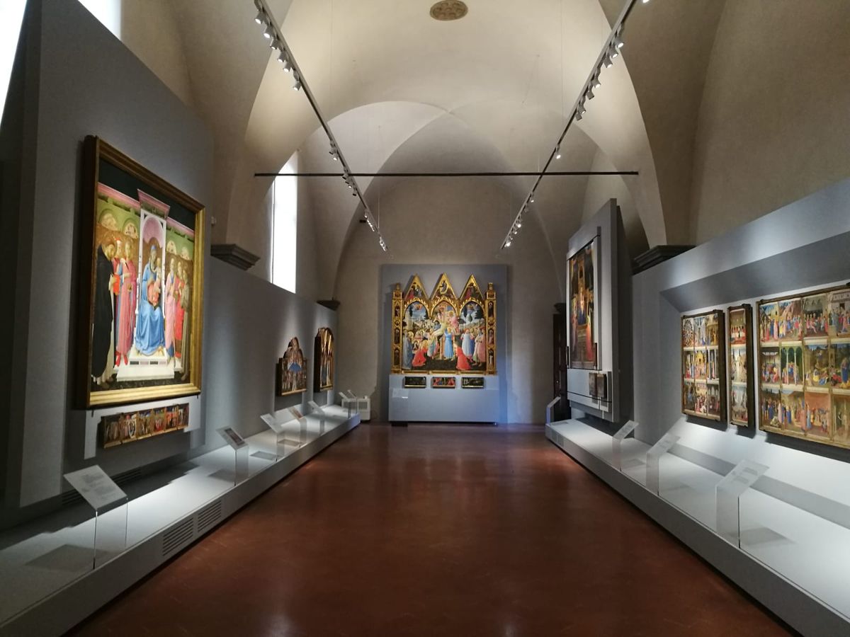 La salle réaménagée des Fra Angelico au Musée de San Marco, à Florence, en Italie. Courtesy Musei della Toscana / Photo: Antonio Quattrone.